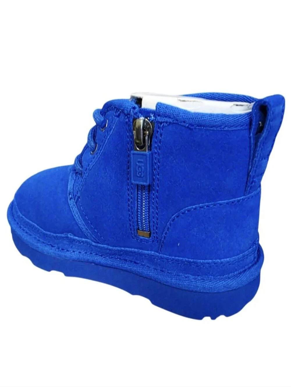 UGG Kids Bright Blue Suede zip up Boot **discontinued color***